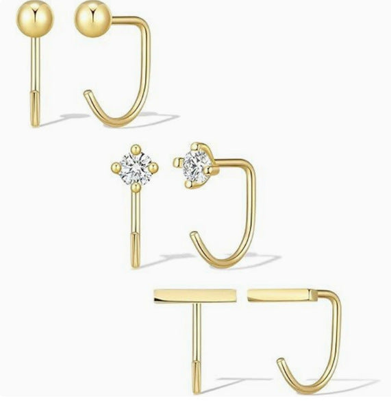 Zircon Geometric Earrings Set