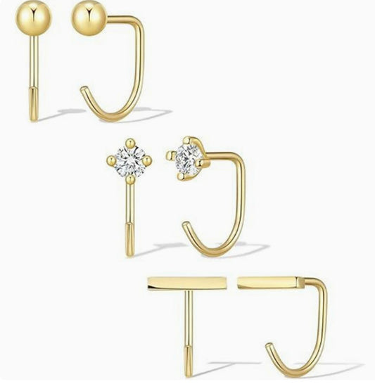 Zircon Geometric Earrings Set