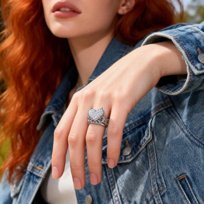 Zircon Heart Ring Jewelry