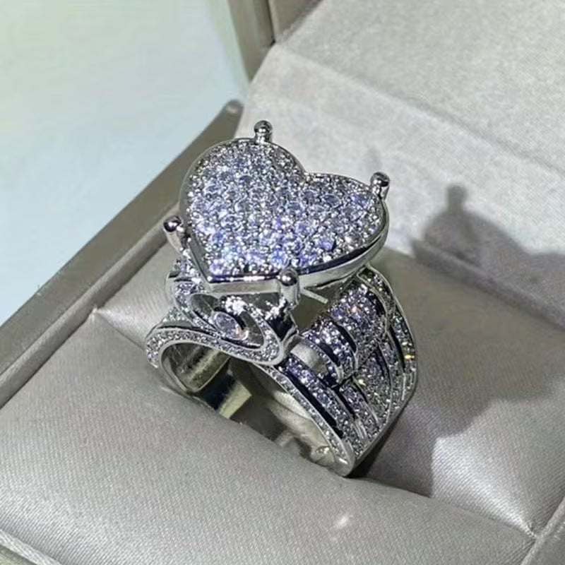 Zircon Heart Ring Jewelry
