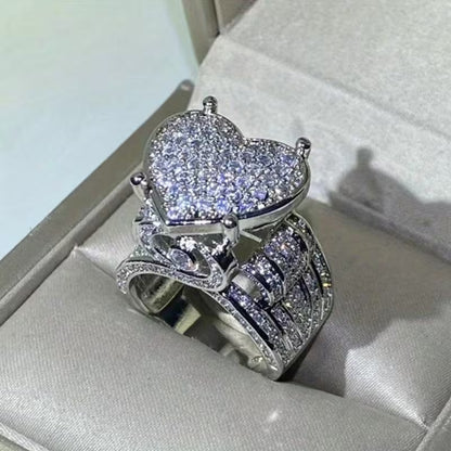 Zircon Heart Ring Jewelry
