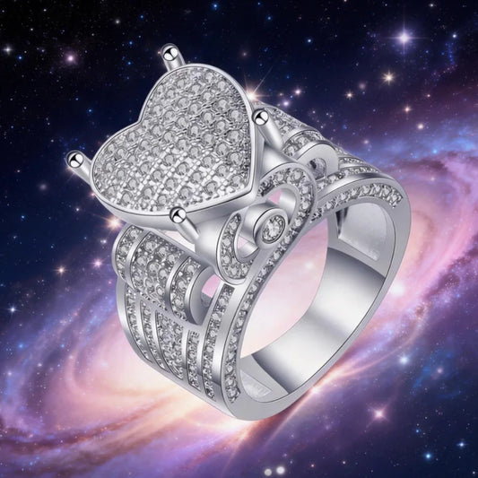 Zircon Heart Ring Jewelry