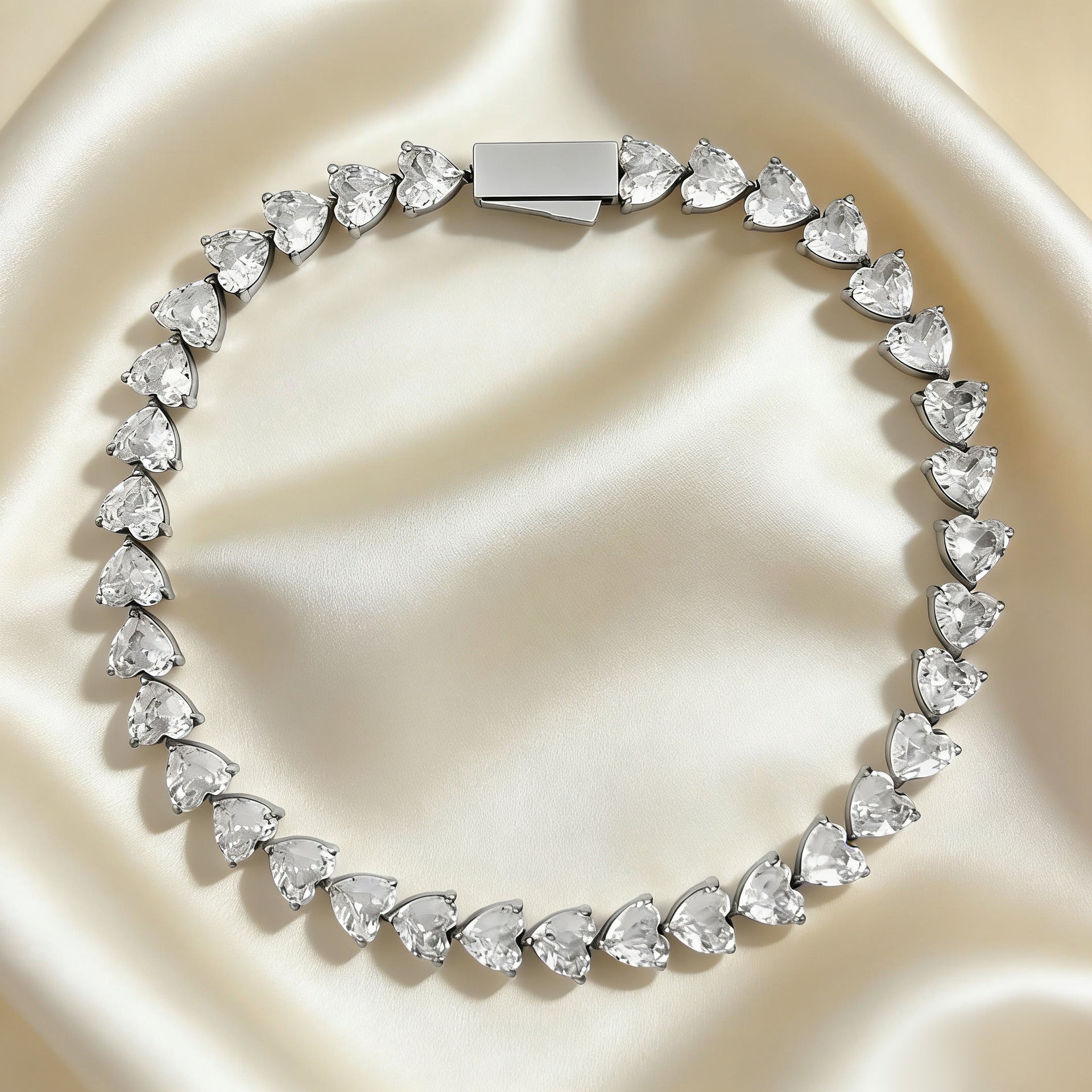 Zircon Heart Tennis Bracelet