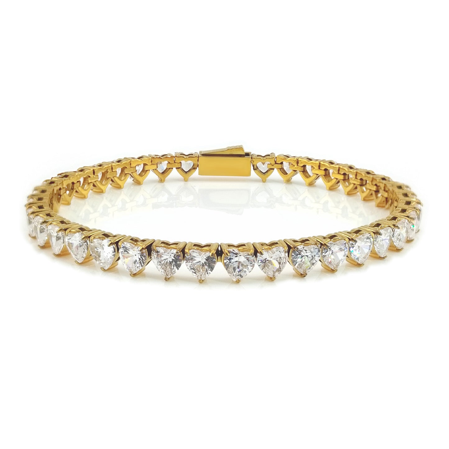 Zircon Heart Tennis Bracelet