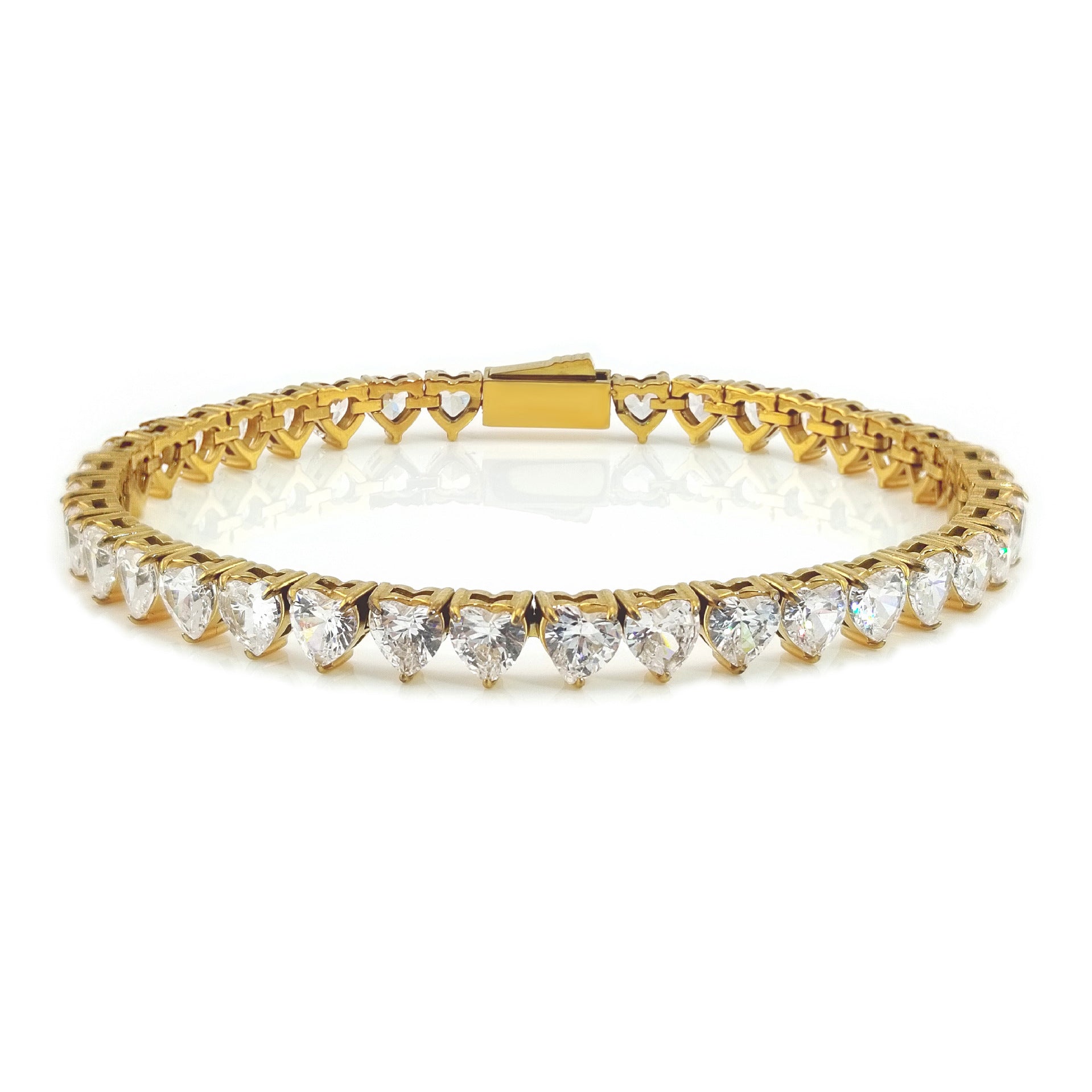 Zircon Heart Tennis Bracelet