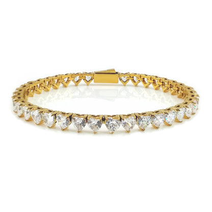 Zircon Heart Tennis Bracelet