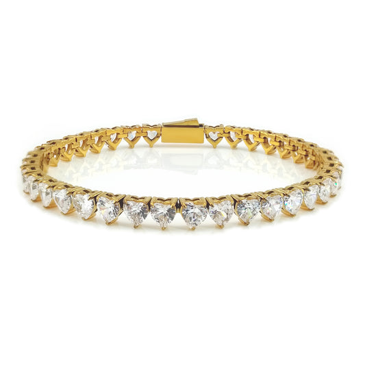 Zircon Heart Tennis Bracelet