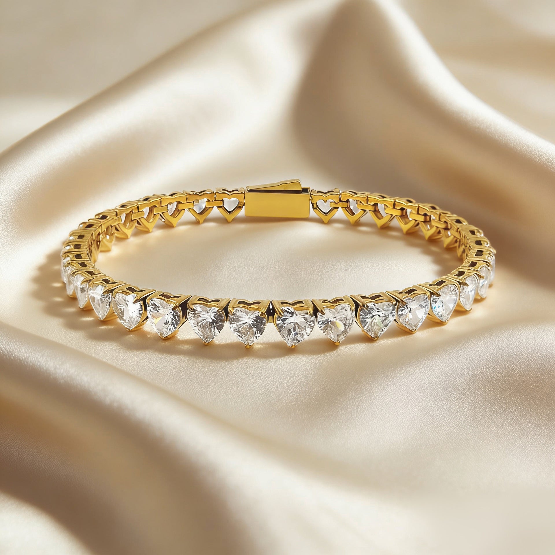 Zircon Heart Tennis Bracelet