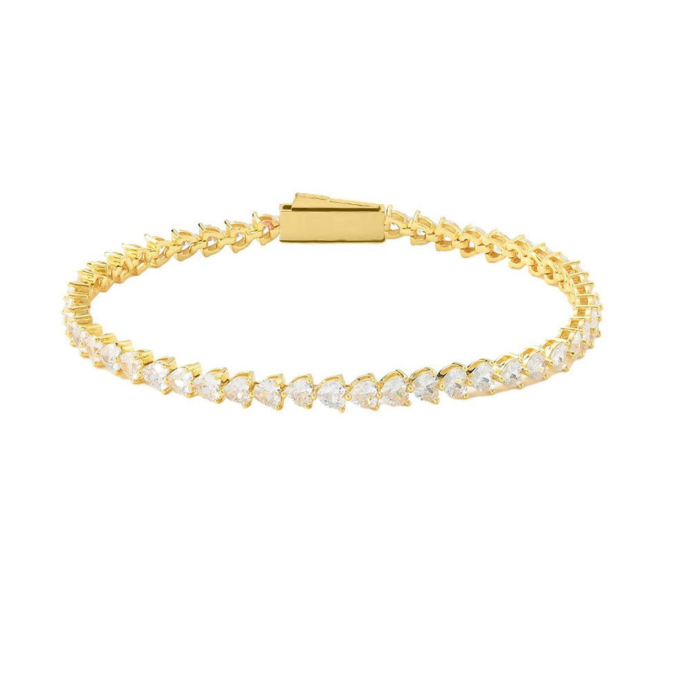 Zircon Heart Tennis Bracelet