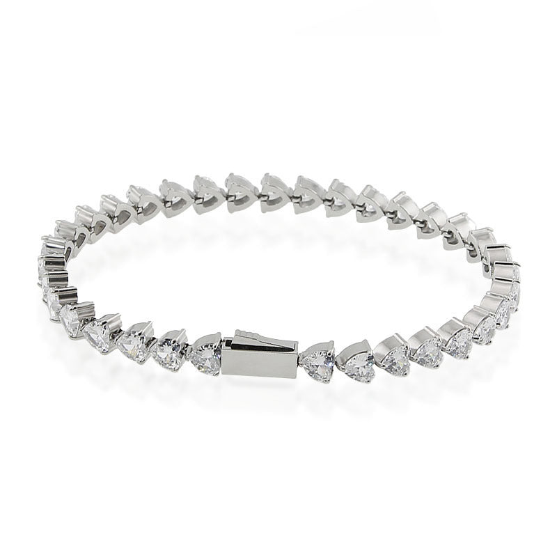 Zircon Heart Tennis Bracelet