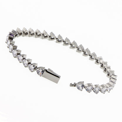 Zircon Heart Tennis Bracelet