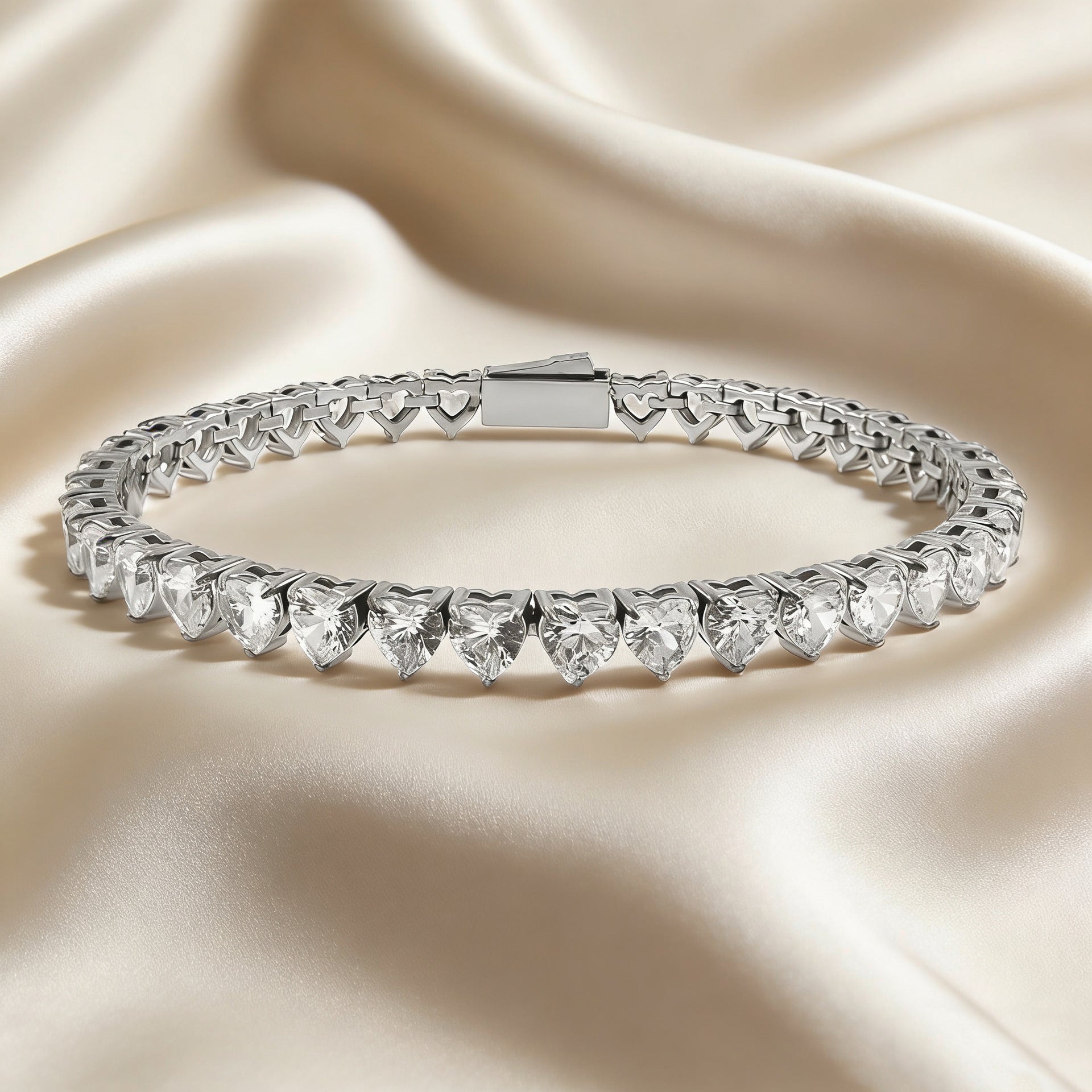 Zircon Heart Tennis Bracelet