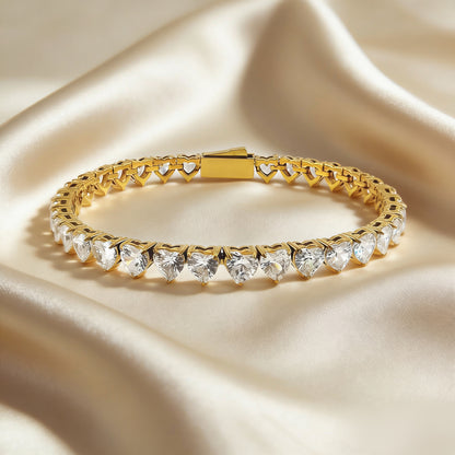 Zircon Heart Tennis Bracelet