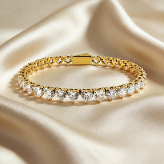 Zircon Heart Tennis Bracelet