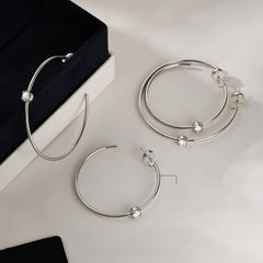 silver large zircon earrings recommended