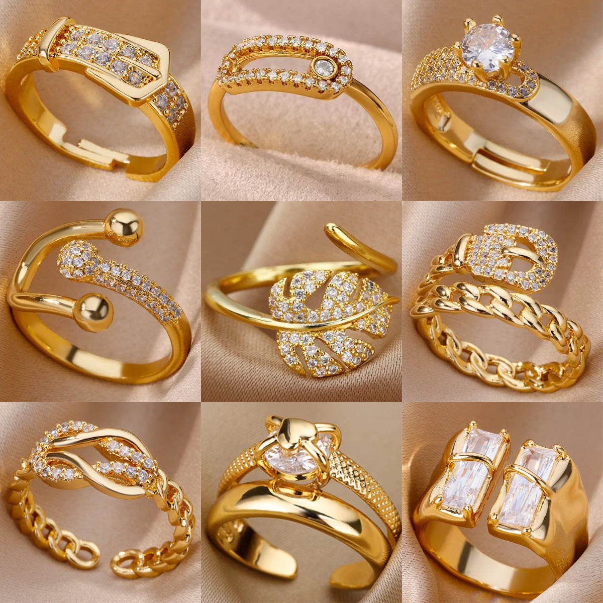 zircon leaf ring