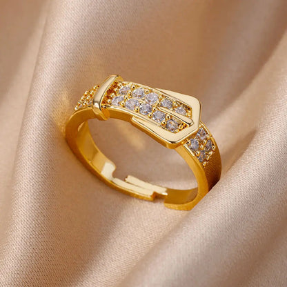 zircon leaf ring
