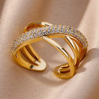 zircon leaf ring