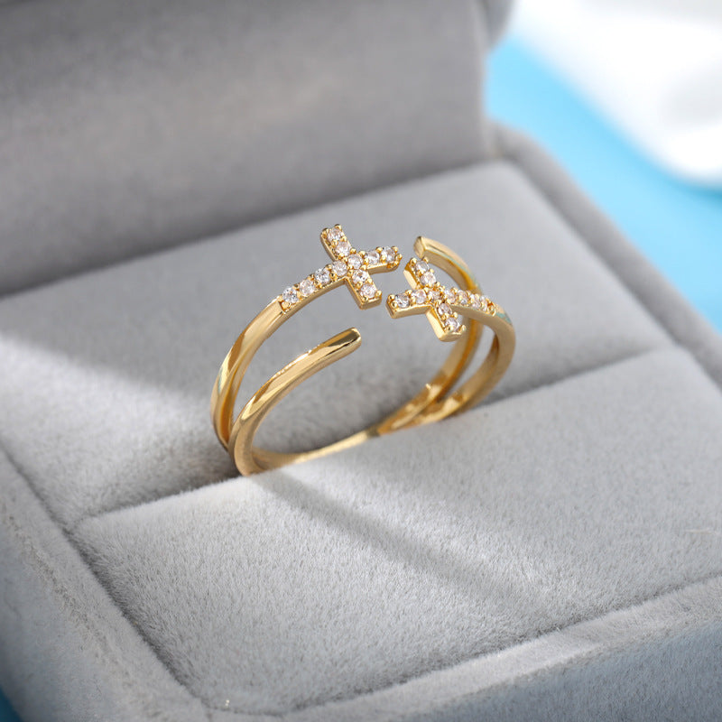 zircon leaf ring