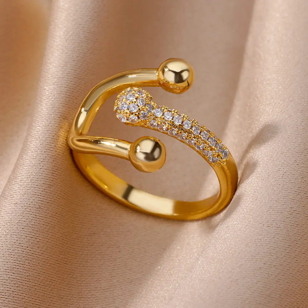 zircon leaf ring