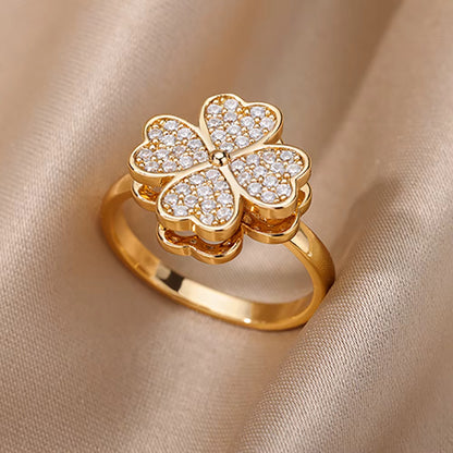 zircon leaf ring