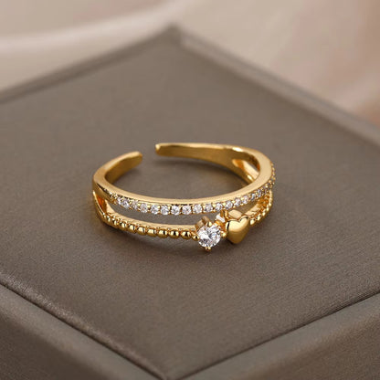 zircon leaf ring