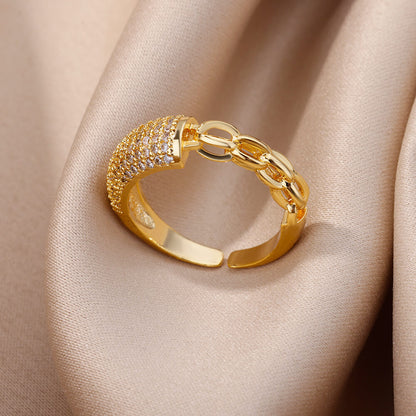 zircon leaf ring