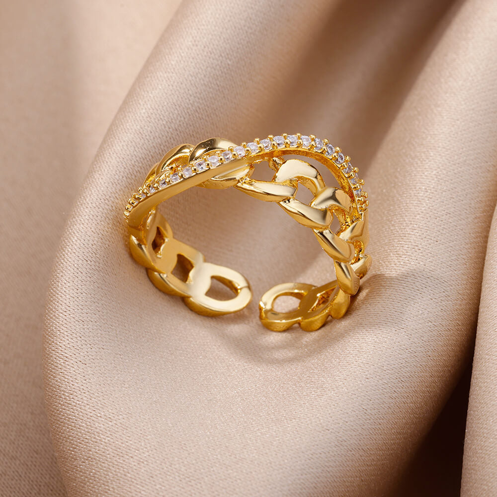 zircon leaf ring