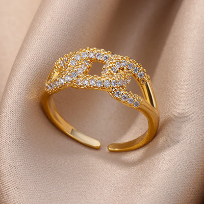 zircon leaf ring