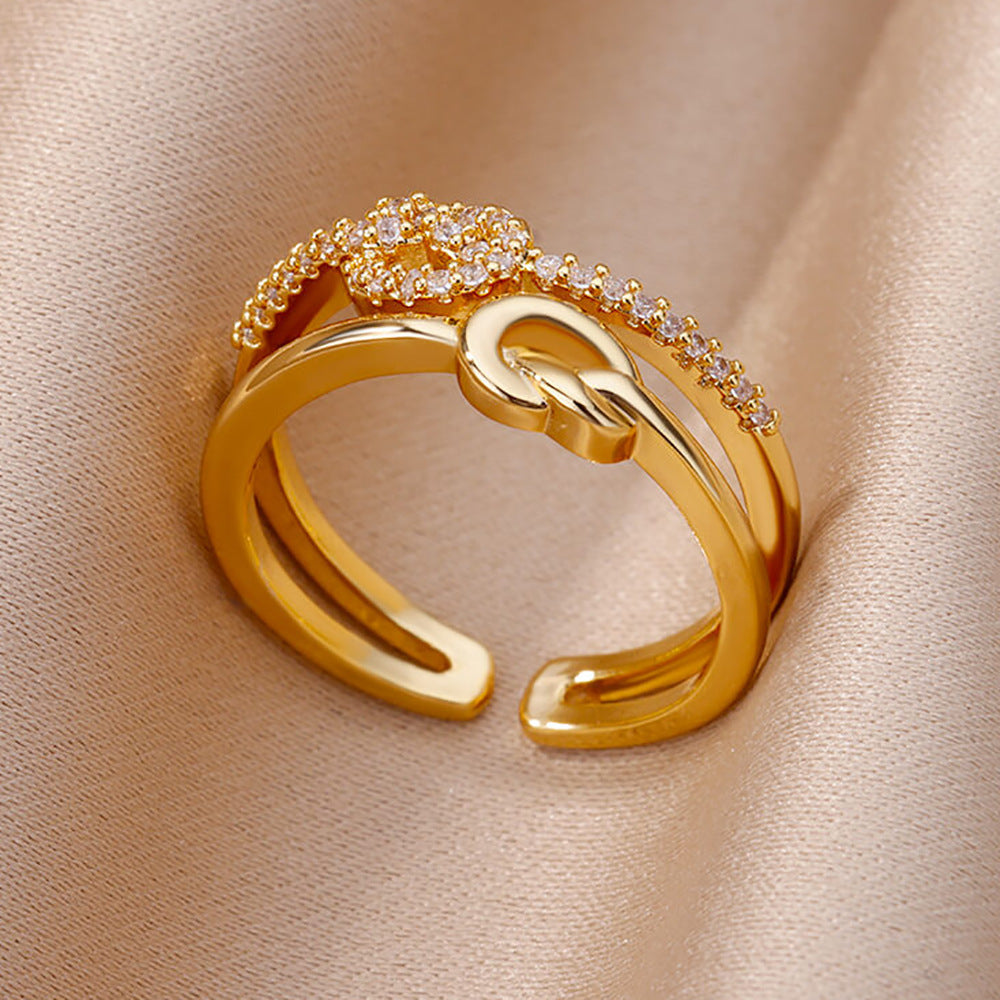 zircon leaf ring
