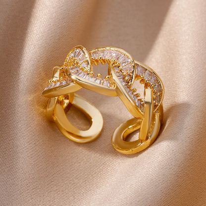 zircon leaf ring