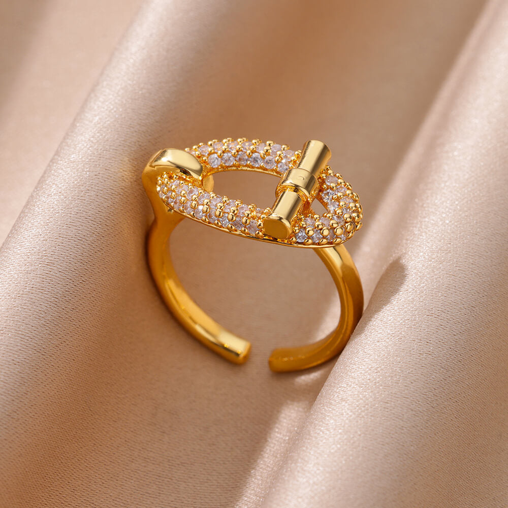 zircon leaf ring