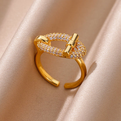 zircon leaf ring