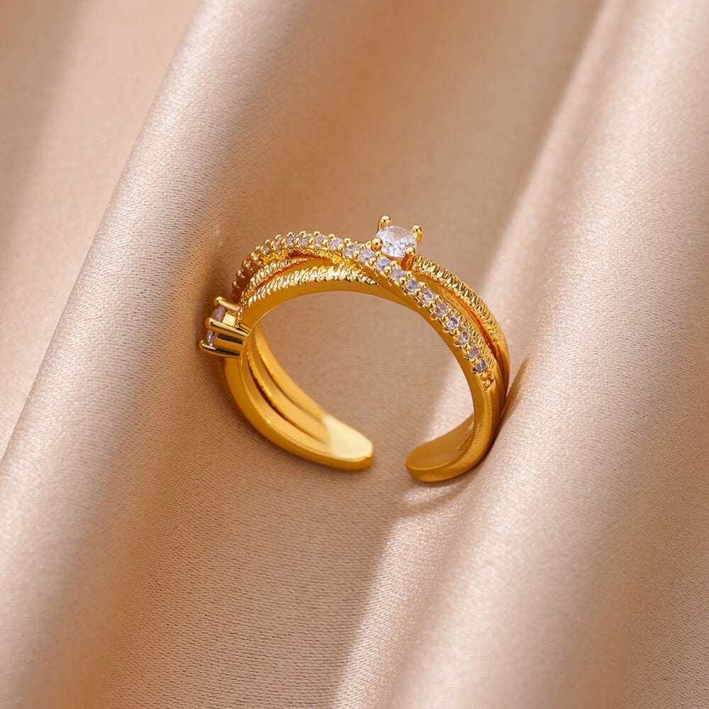 zircon leaf ring