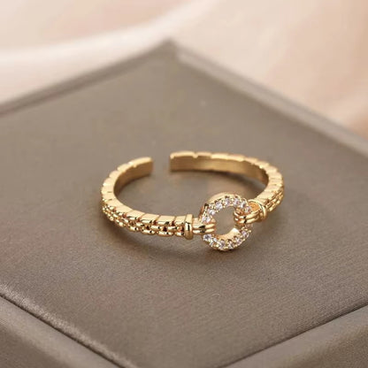 zircon leaf ring