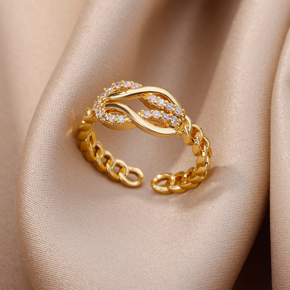 zircon leaf ring