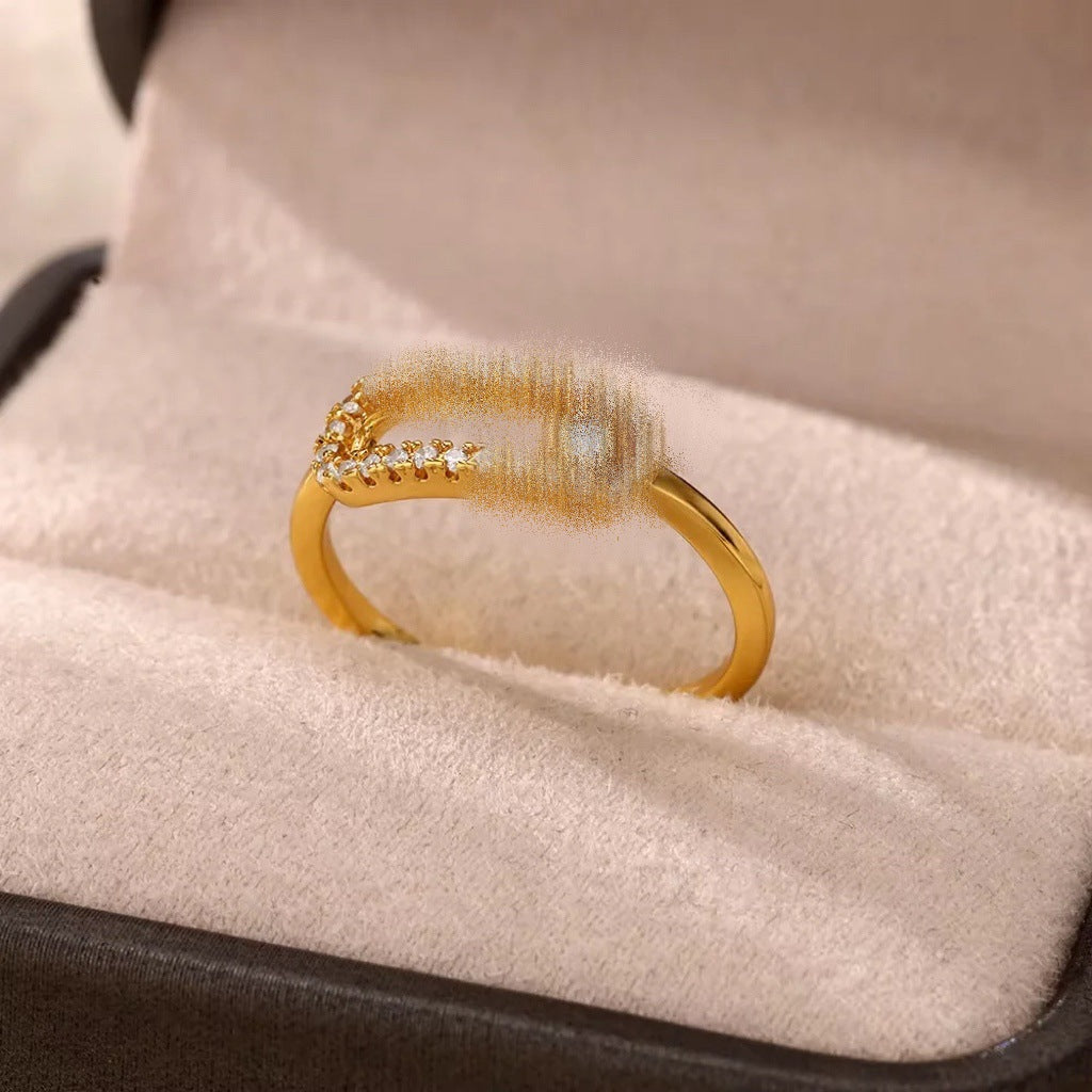 zircon leaf ring