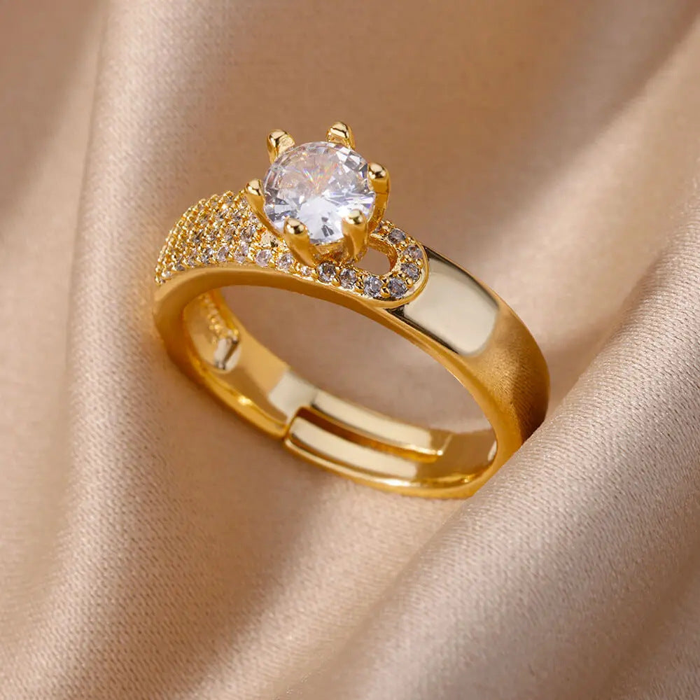 zircon leaf ring