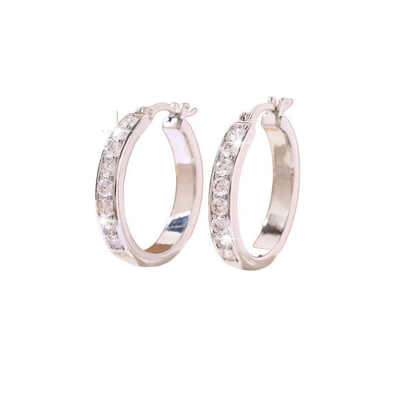 Zircon minimalist earrings