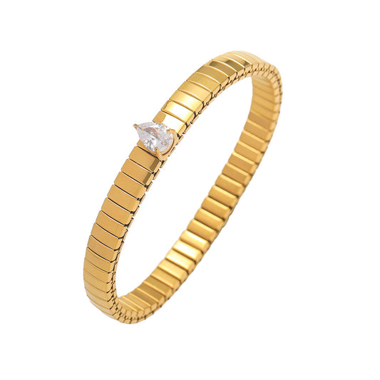 Zircon Necklace Bracelet Ring Set