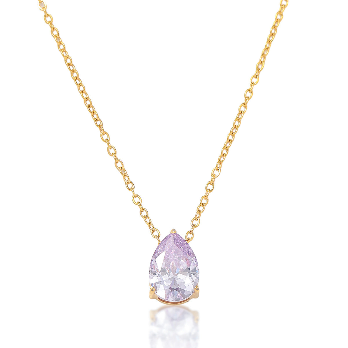 Zircon Necklace Bracelet Ring Set