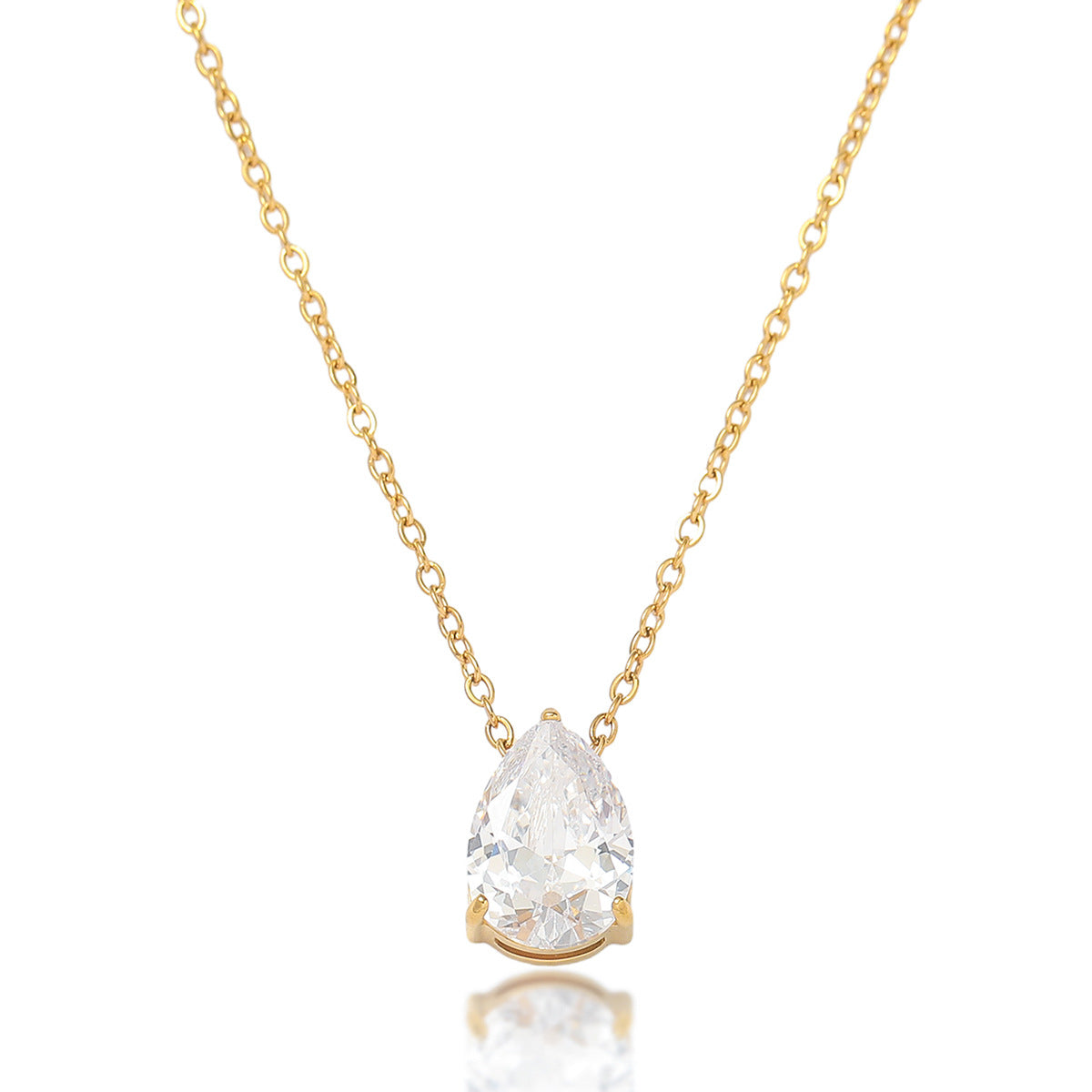 Zircon Necklace Bracelet Ring Set