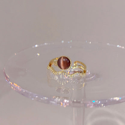 Zircon Open Ring with Unique Design