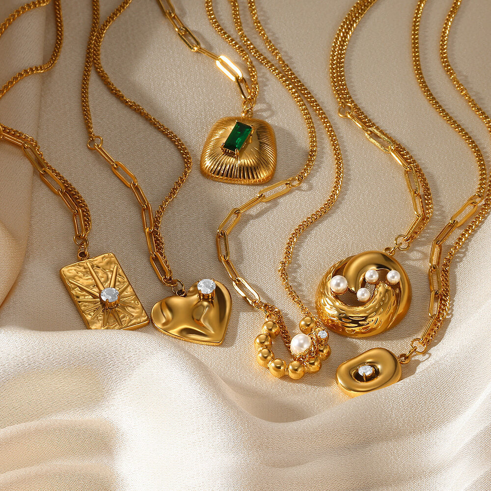Zircon Pearl Necklace
