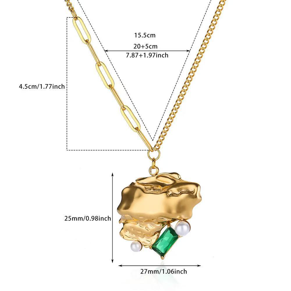 Zircon Pearl Necklace