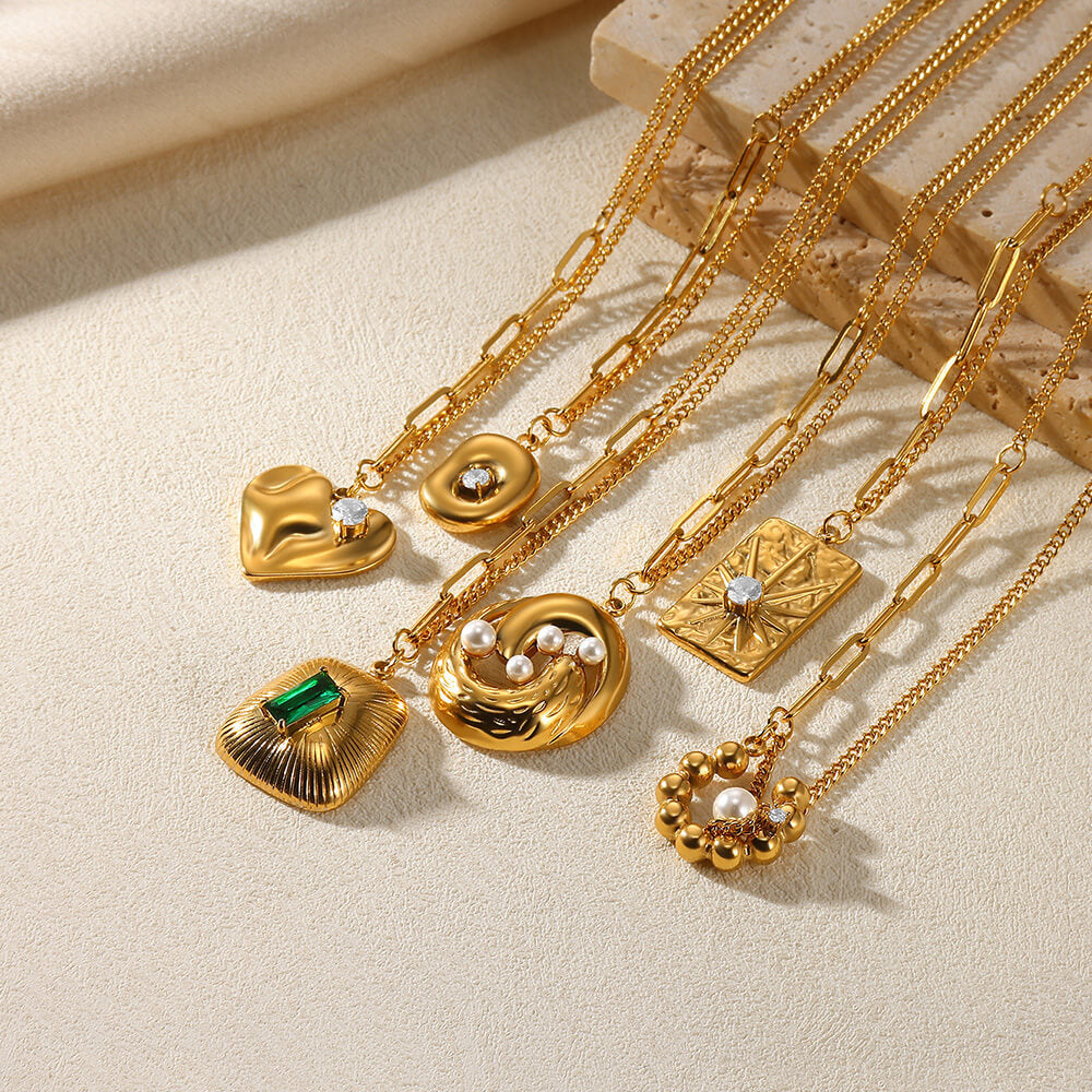 Zircon Pearl Necklace