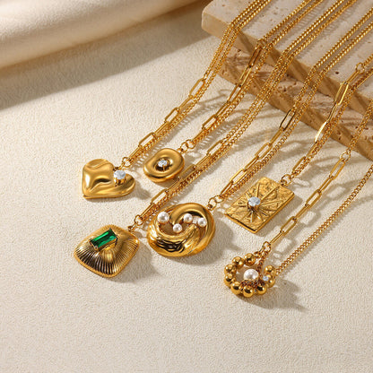 Zircon Pearl Necklace