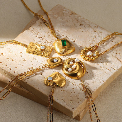 Zircon Pearl Necklace