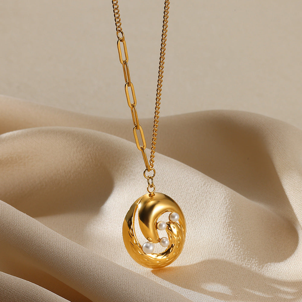 Zircon Pearl Necklace