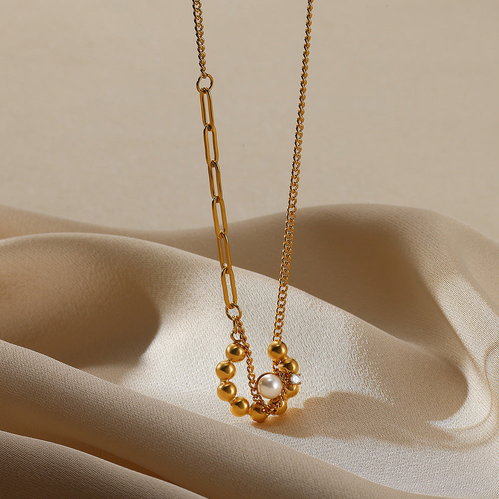 Zircon Pearl Necklace